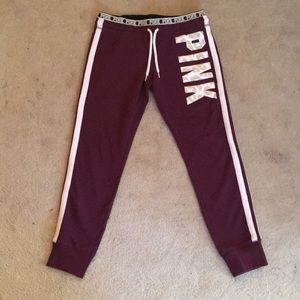Victoria’s Secret PINK Burgundy Sweatpants/Joggers